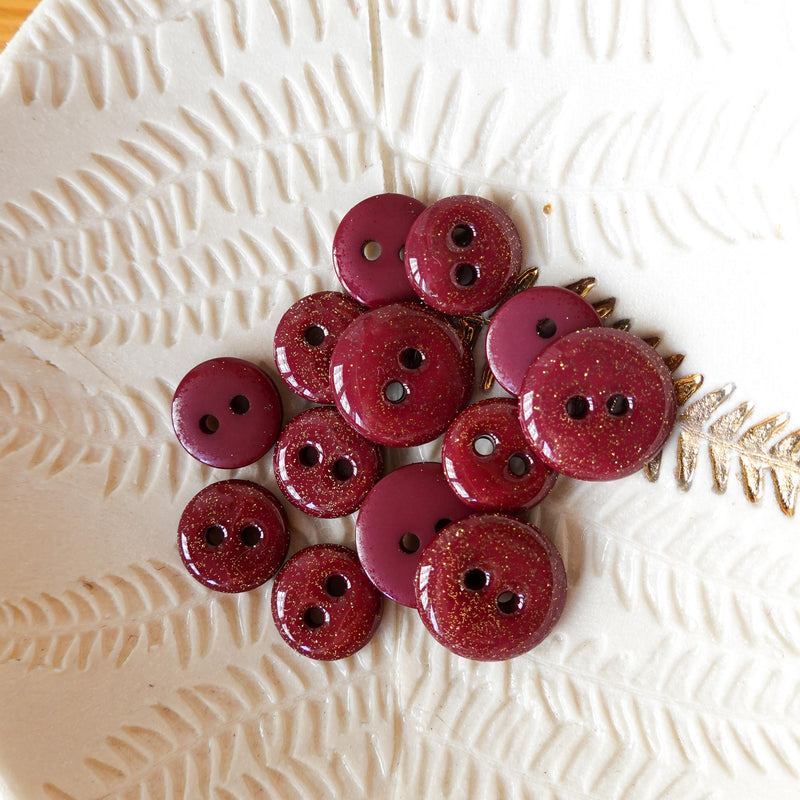 Lise Tailor Boutons glitter deux trous 12 mm