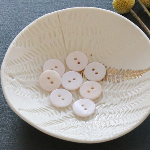 Lise Tailor Boutons en nacre plat 15 mm