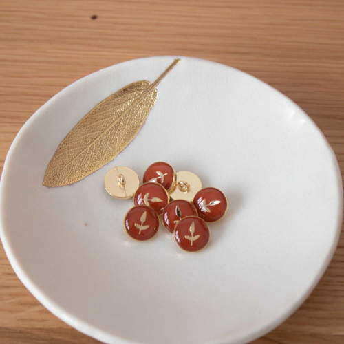 Lise Tailor Boutons Bottine Feuillette 12 mm