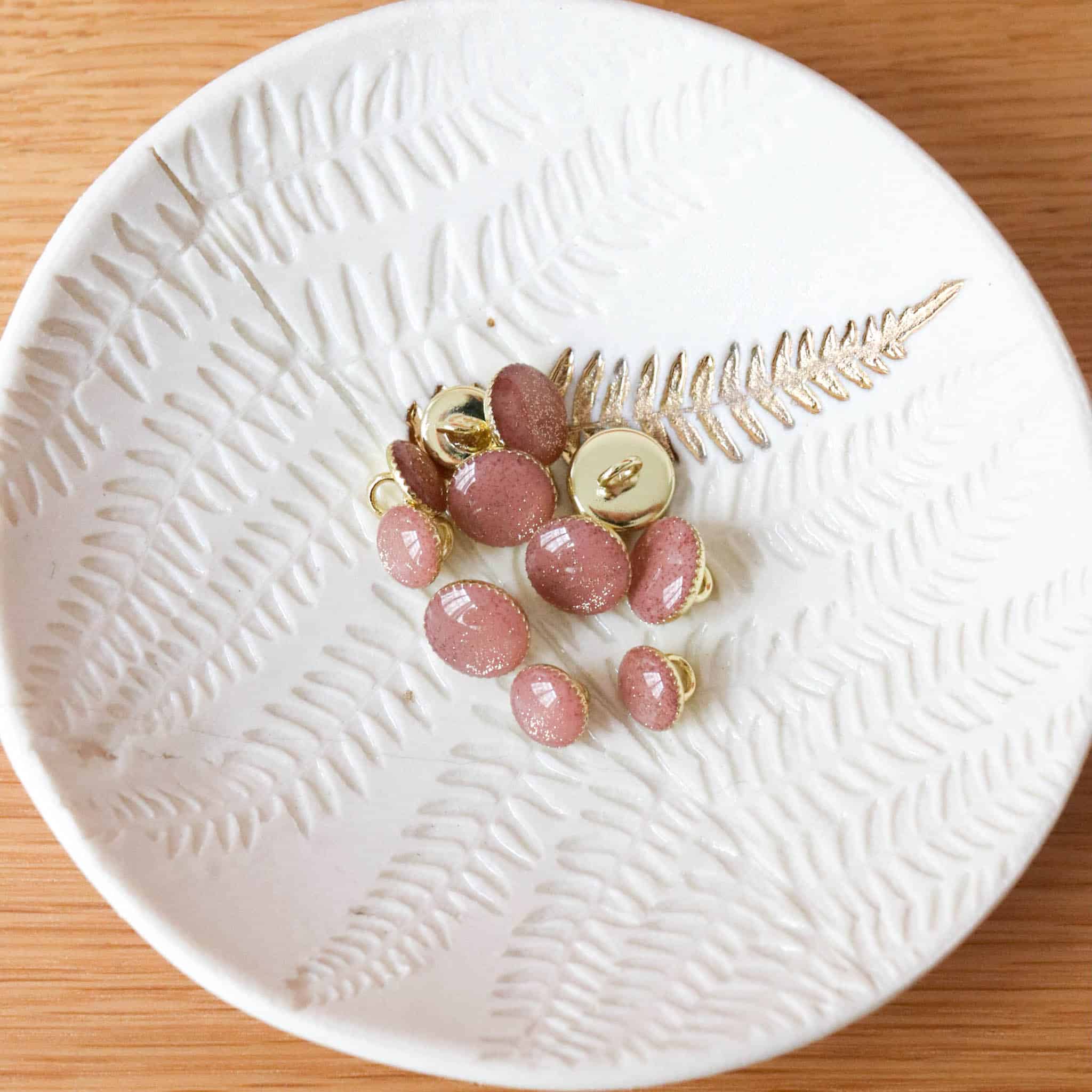 Lise Tailor Boutons Bottine pailleté or 11 mm